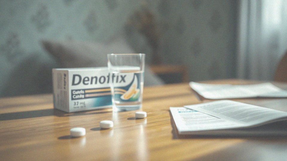 Co powoduje ból głowy przy zażywaniu Denofix?