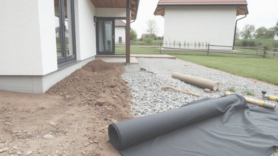 Jakie są główne kroki w wykonaniu opaski wokół domu?